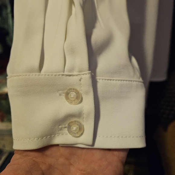 NWOT Suzanne Graver oversized  blouse,size small,cream color - Picture 7 of 10